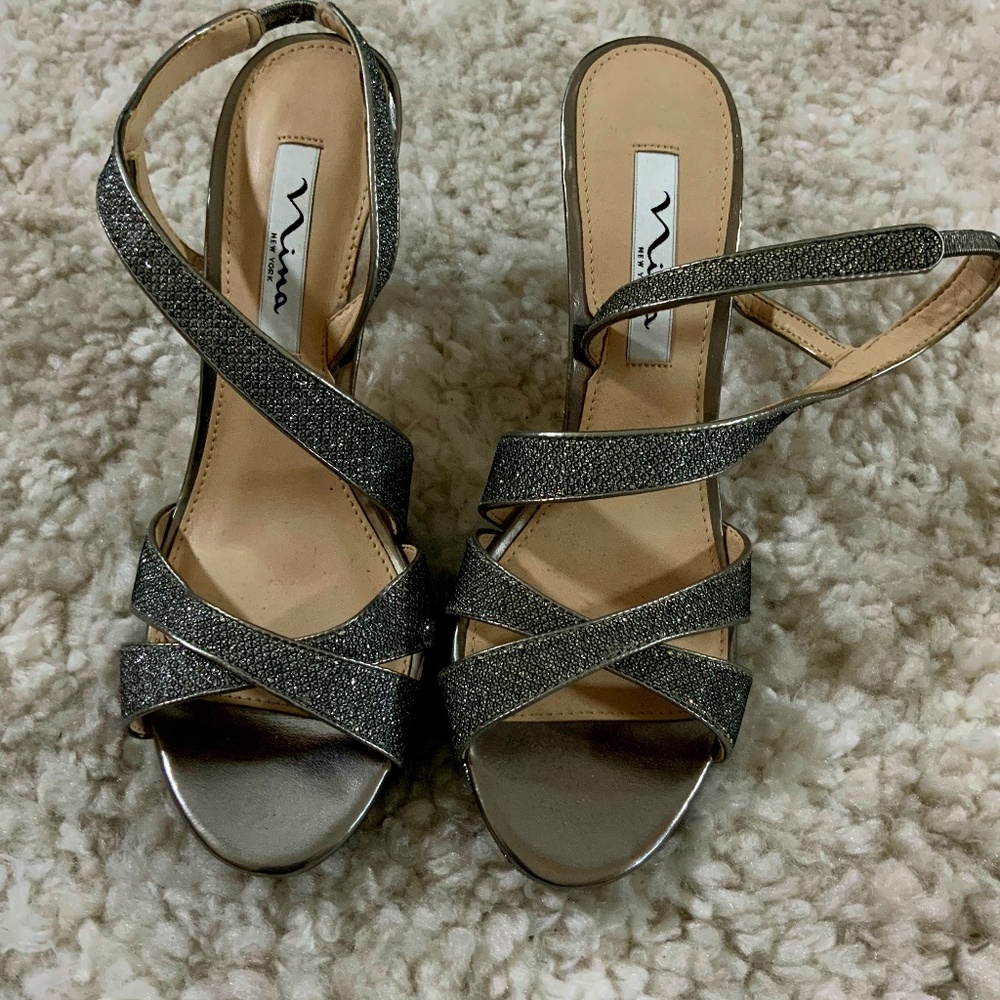 Nina Silver Studded Sandals